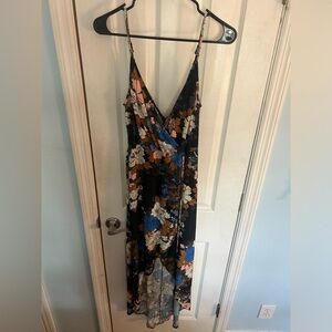 Astr Floral Wrap Dress